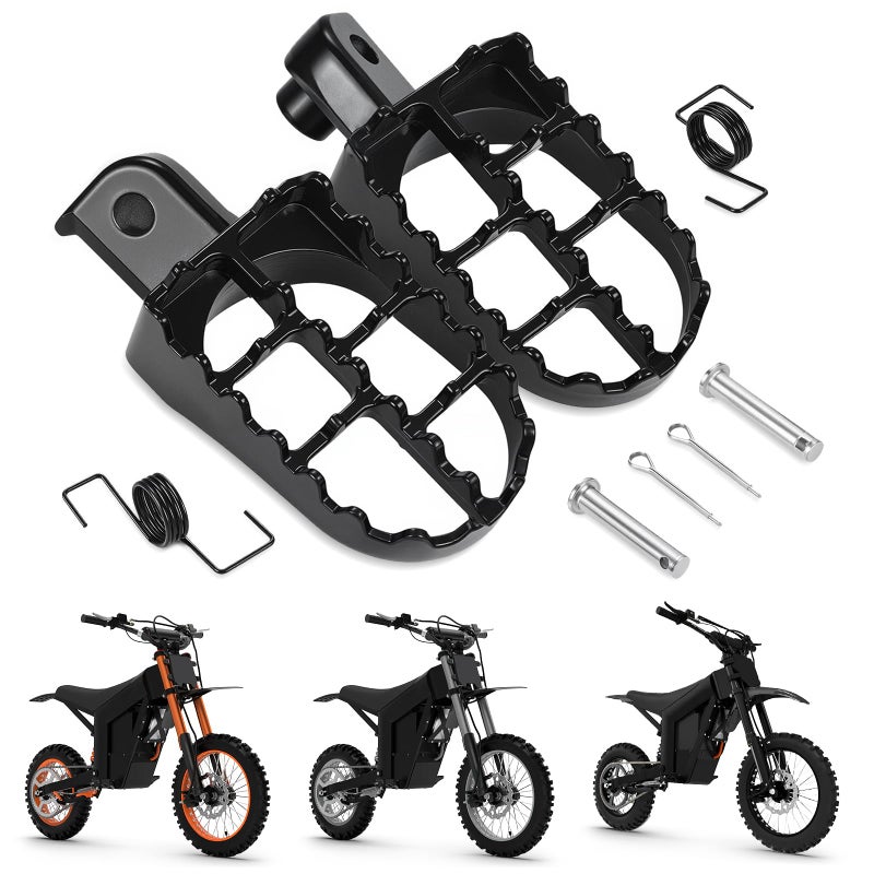 USTPO Electric Dirt Bike Foot Pegs CNC for Tutio Tuttio Tutti Soleil 01 Ebike Motorcycle Footpegs Rest Pedal OffRoad Ebike Black